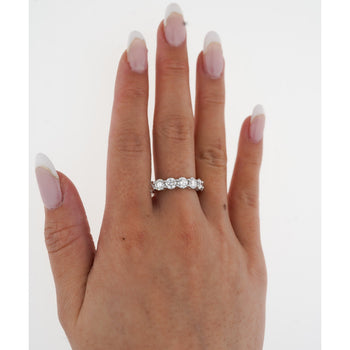 3 Carat Natural Diamond Wedding Band Ring in 18K White Gold – Assay Jewelers