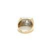 3 Carat Round Cut Natural Diamond Solitaire Mens Ring in 14K Solid Gold