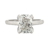3 carat, G, VS2, IGI Certified Elongated Cushion Lab Diamond Ring