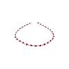 30 Carat TW Oval Cut Ruby and Diamond Tennis Necklace in Platinum