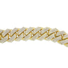 30Ct Diamond 14K Yellow Gold Miami Cuban Link Chain Bracelet