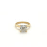 3.12 Carat Cushion Cut Lab Grown Diamond in 14k Gold Solitaire Engagement Ring