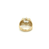 3.20 carat Oval Cut Lab Grown CVD Diamond Solitaire Mens Ring in 14K Gold