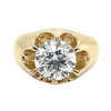 Bague pour homme solitaire en diamant de laboratoire de 3,35 carats en or jaune 14K