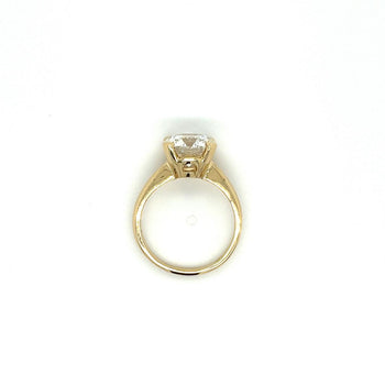 3.40カラット ラウンドカット F/VS2 ラボグロウンダイヤモンドのソリテールRing、14Kイエローゴールド – Assay Jewelers