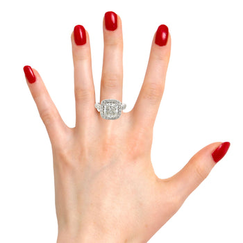 4 Carat Cushion-Cut, H color, VS1 Clarity, Lab Grown Diamond Engagement Ring – Assay Jewelers