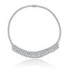 40ct Rund Brillanter Diamant Platin 3Rw Kronleuchter Halskette