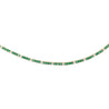 4.26 Carat Emerald and Diamond Tennis 4 Prong Bracelet In 14K Gold