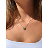 4.38 Carat Colombian Emerald in 18K Gold Floating Connecting Necklace