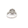 4.53 Carat Round Cut Diamond 18K White Floral Halo Engagement Ring