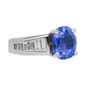 4.71ct Oval Cut No Heat Sri Lanka Blue Sapphire Ring