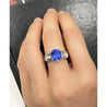 4.71ct Oval Cut No Heat Sri Lanka Blue Sapphire Ring