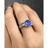 4.71ct Oval Cut No Heat Sri Lanka Blue Sapphire Ring