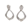 5.1 Carat Pave Diamond 14K White Gold Open Clip-On Drop Earrings