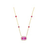 5.10 Carat No Heat Ceylon Pink Sapphire East West Floating Necklace