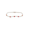 5.13 carat Ruby and Diamond Tennis Bracelet in 18K White Gold