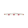 5.13 carat Ruby and Diamond Tennis Bracelet in 18K White Gold