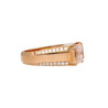 5.28 Carat Radiant Cut Vivid Pink Lab Diamond East West Half Bezel Ring