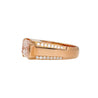 5.28 Carat Radiant Cut Vivid Pink Lab Diamond East West Half Bezel Ring