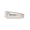 5.4 Carat Radiant Cut Lab Diamond Half Bezel East-West Unisex Ring