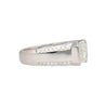 5.4 Carat Radiant Cut Lab Diamond Half Bezel East-West Unisex Ring
