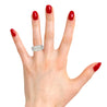 5.4 Carat Radiant Cut Lab Diamond Half Bezel East-West Unisex Ring