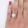 5.58ct G/I1 Round Diamond Baguette Side Stones Engagement Ring