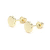 5mm Frosted Matte Round Screw Back 14K Gold Stud Earrings
