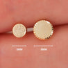5mm Frosted Matte Round Screw Back 14K Gold Stud Earrings