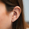 5mm Frosted Matte Round Screw Back 14K Gold Stud Earrings