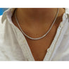 6 Carat Natural Diamond Riviera Graduated Tennis Necklace Platinum 17" 4-Prong