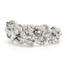 60 Carat Baguette & Round Cut Diamond in Platinum Retro Scroll Design Bracelet