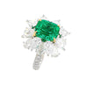 6.19 Carat No Oil Colombian Emerald Ring AGL Certified