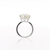 6.29 Carat Diamond 6-Prong Crown Basket Setting 14K White Gold Engagement Ring