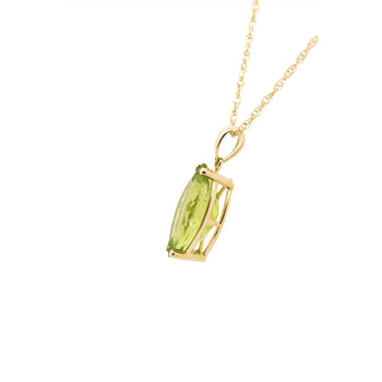 6.88 Carat Peridot Pendant Necklace in 14K Yellow Gold Rope Chain – Assay Jewelers