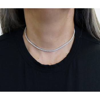 7.5 Carat Round Diamond Adjustable Choker Tennis Necklace 16-18" – Assay Jewelers