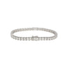 9-5 Carat Round & Emerald Cut Center Lab Diamond Tennis Bracelet in 18K