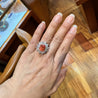 9.10 Carat Ceylon No Heat Padparadscha Pinkish Orange Sapphire and Diamond Ring