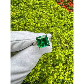 AGL Cert. 2.44 Carat No Oil Colombian Emerald & Trapezoid Diamond Ring – Assay Jewelers