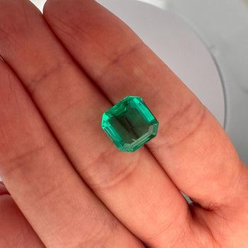 AGL Cert. 4.45 Carat Vivid Green Colombian Emerald Ring in 18K Gold – Assay Jewelers
