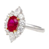 AGL Certify 3.04ct Pigeon Blood Ruby with Diamond Halo Ring