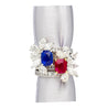 AGL Certified 8 Carat No Heat Kashmir Sapphire, Burma Ruby, & Diamond Stack Ring