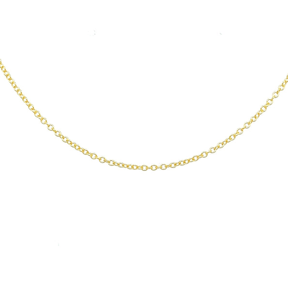 ASSAY Classic 14K and 18K Solid Gold 1.2MM Thin Cable Chain Necklace
