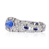 Art Deco Era 20 Carat Oval-Cut Ceylon Sapphire and Old-Euro Cut Diamond Bracelet