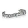 Art Deco Old-European Cut Diamond, Emerald and Onyx Platinum Bracelet