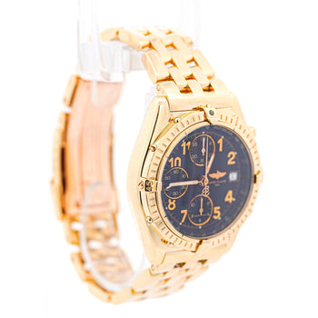 Breitling 18K Yellow Gold Chronomat Black Dial 1884 Ref. K13050.1 w/ Box & Papers – Assay Jewelers