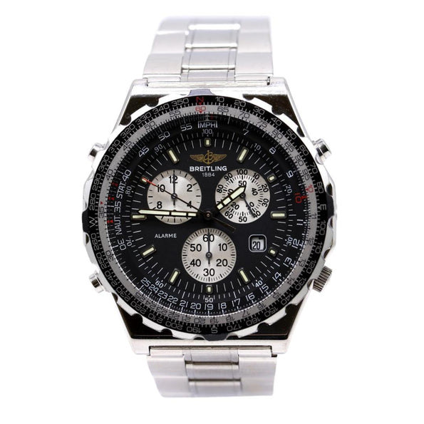 Breitling Jupiter Pilot A59028 Stainless Steel Black Dial Quartz Watch