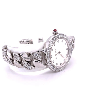 Bulgari 31mm Catene Watch with 18k White Gold and Diamond Link Strap – Assay Jewelers