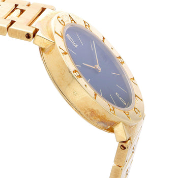 Bvlgari BB30 GD Black Dial 30mm 18K Gold Quartz Watch Box/Papers – Assay Jewelers