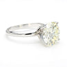 CGL Certified 4.12 Carat I/VS1 Diamond 14K White Gold Solitaire Engagement Ring